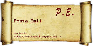 Posta Emil névjegykártya